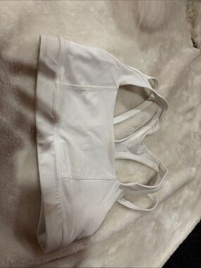 White Racerback Sports Bra - Simple Active Support lulu lemon